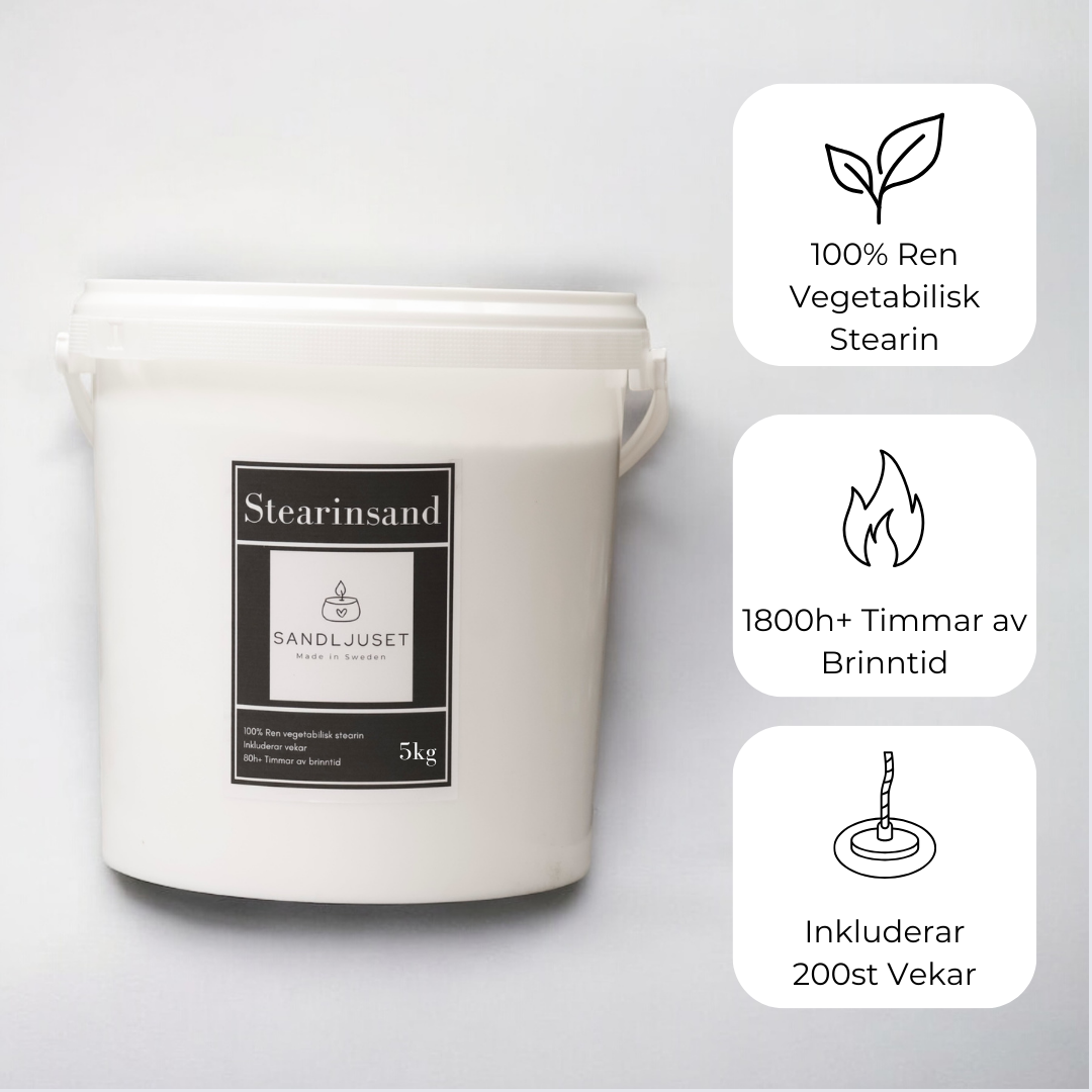 Sandljuset - Vit Stearinsand