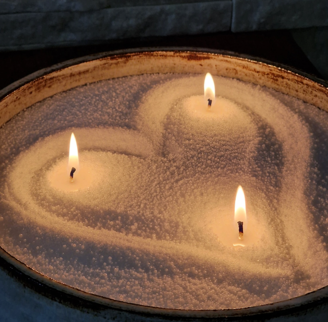 Sandljuset - Vit Stearinsand